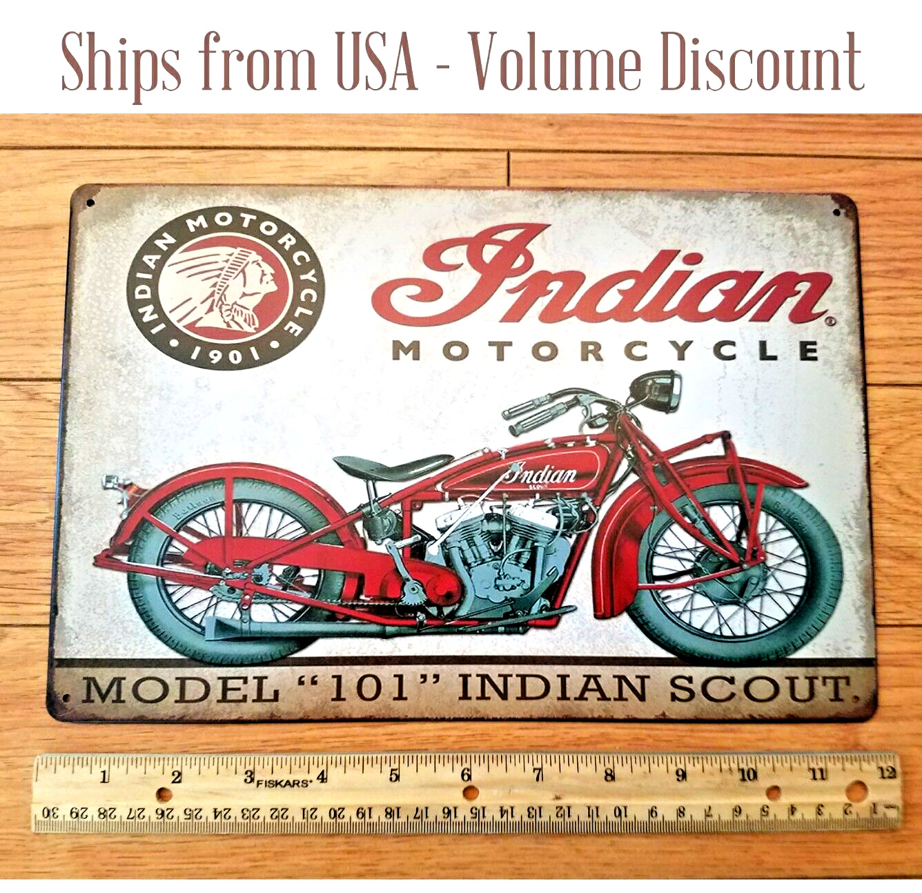 Indian Motorcycles Sign Model 101 Indian Scout Sign Metal Gift American Man Cave