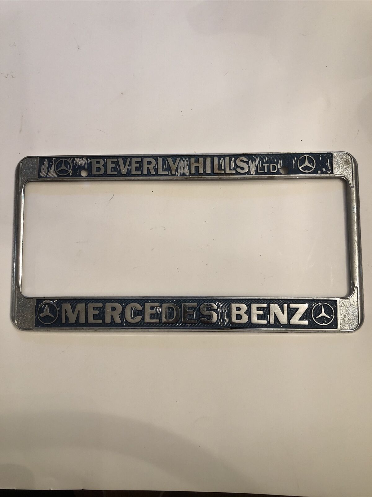 Mercedes-Benz Beverly Hills Ltd Vintage Metal License Plate Frame