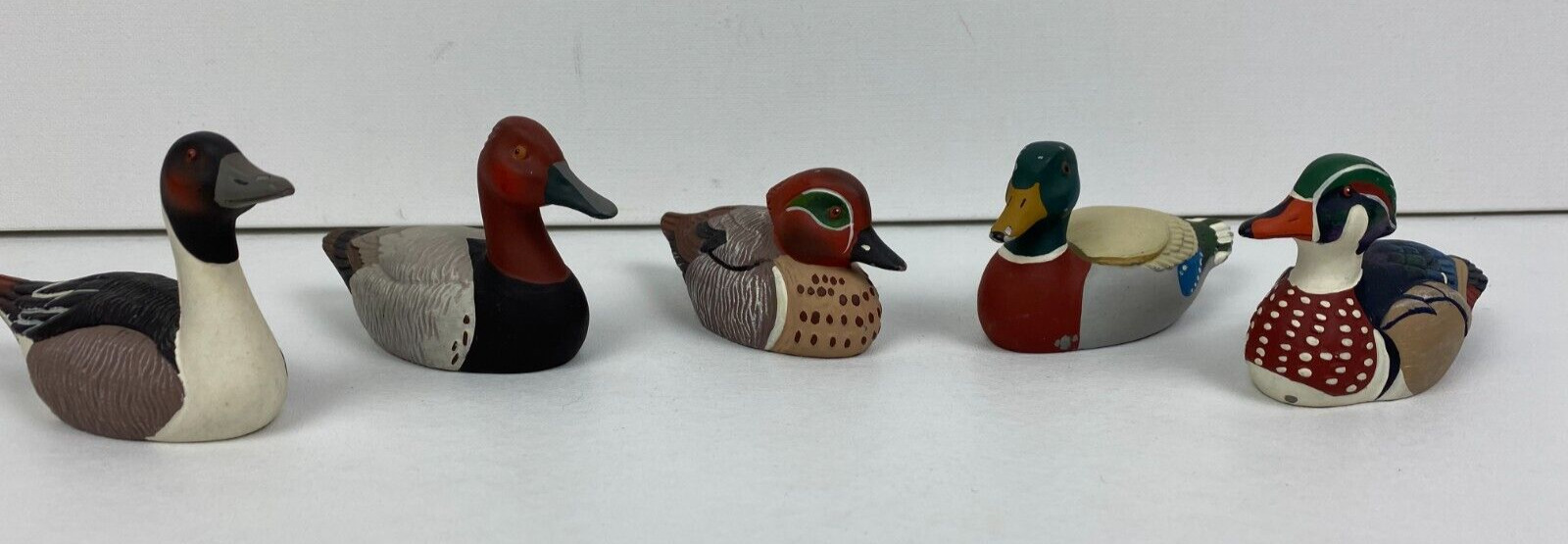 Vintage Avon Collector Duck Series Set Lot Of 5 1983 1984 Retro Decoy Figurines