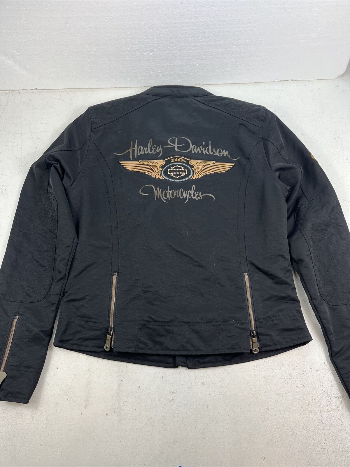Harley Davidson Women’s Nylon Blend, 110th Anniversary Jacket. Size Med. FullZip