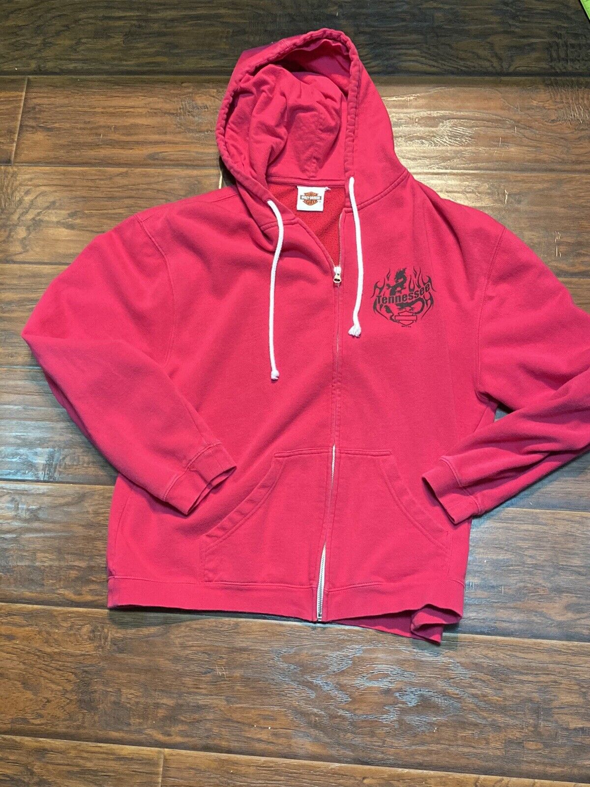 pink full zip Tellico Plains, TN  harley davidson hoodie size adult large