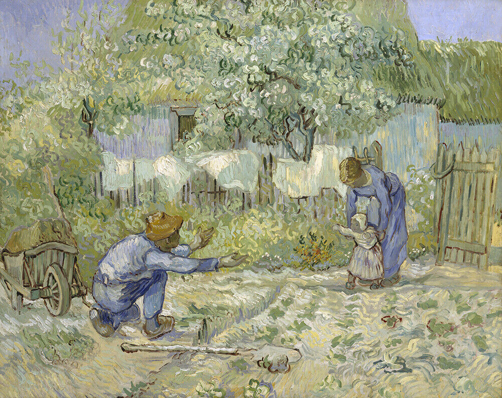 CANVAS The First Steps After Millet 32x24 Gallery Wrap Art by Vincent Van Gogh