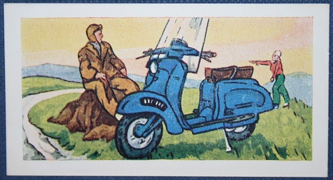 LAMBRETTA  ITALIAN SCOOTER   Original 1959 Illustrated Card   CD26M