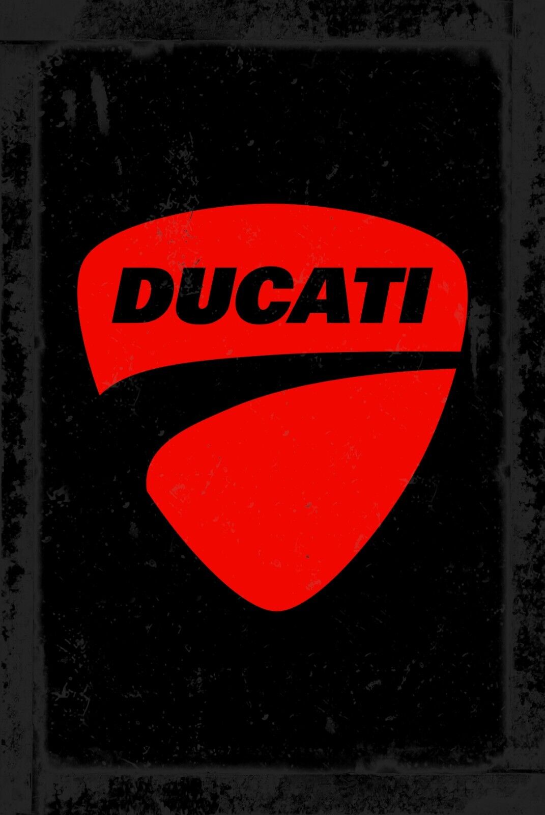 Ducati Italian Motorcycle Racing 8x12 Rustic Vintage Style Tin Sign Metal Poster