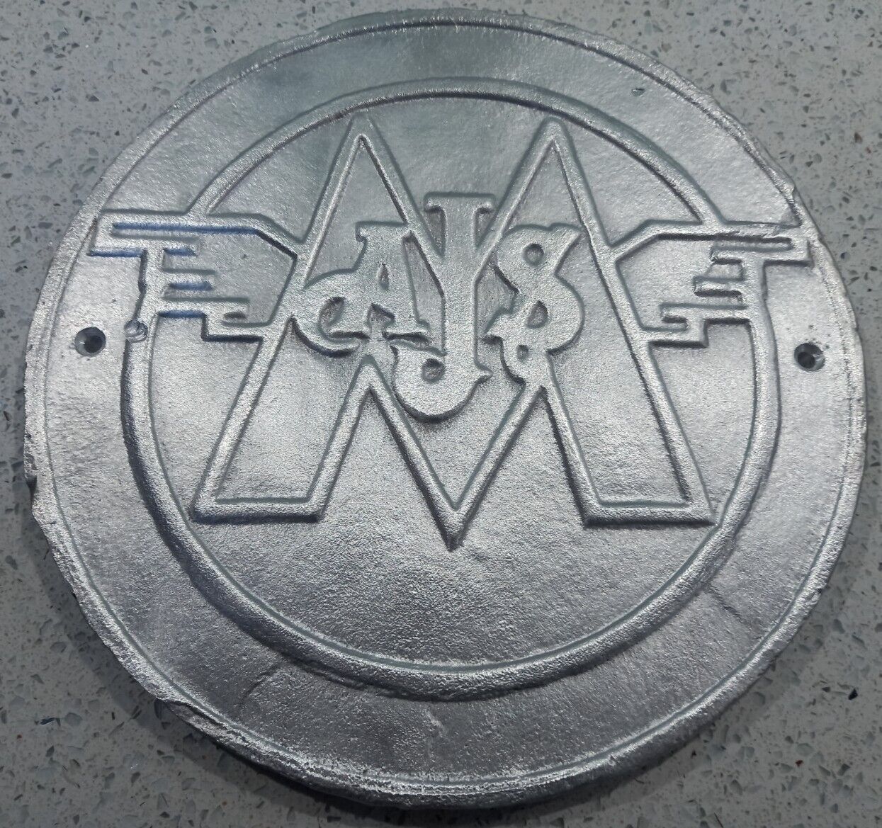 AJS Matchless Cast Aluminium Sign Not Cast Iron Garage Motorcycle Plaque Mancave