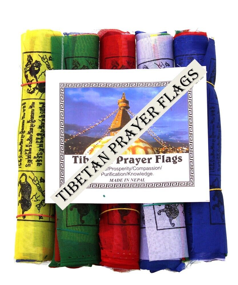 50 Tibetan Prayer Flag Buddhist Medium, Multi Color prayer Flag, Small 5\