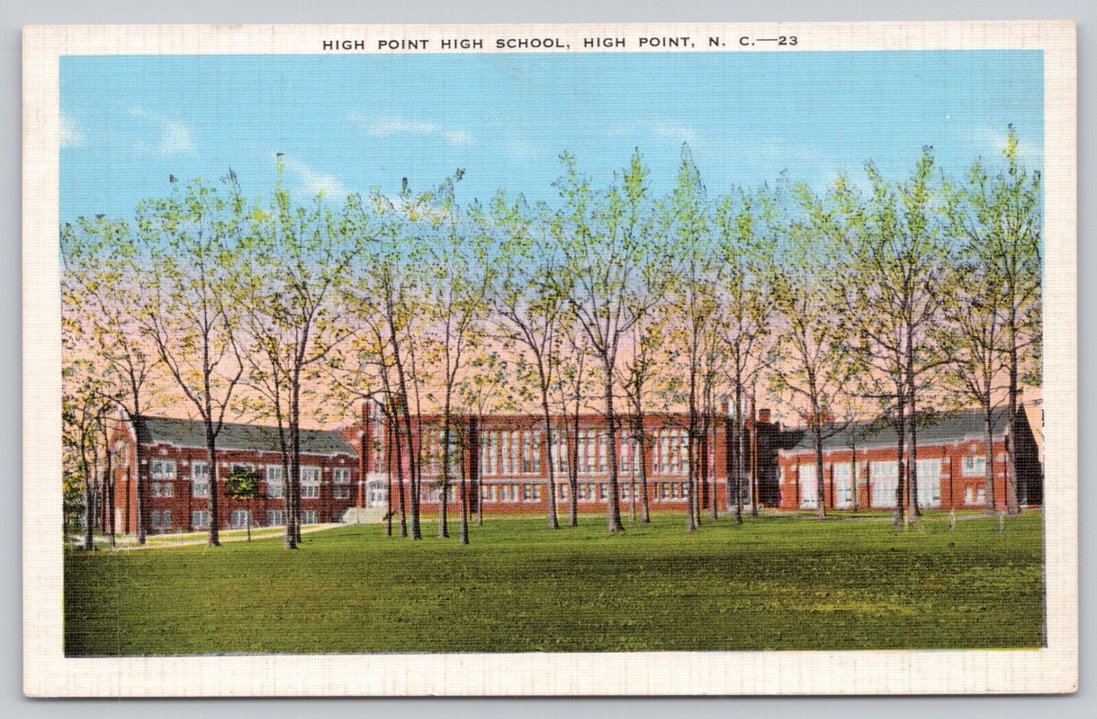Postcard High Point North Carolina High Point High School