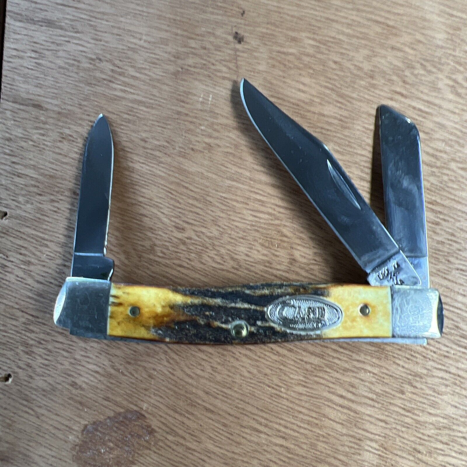 Vintage Case XX Pocket Knife Stockman Genuine Stag 4 Dot 53032 SSP Unsharpened