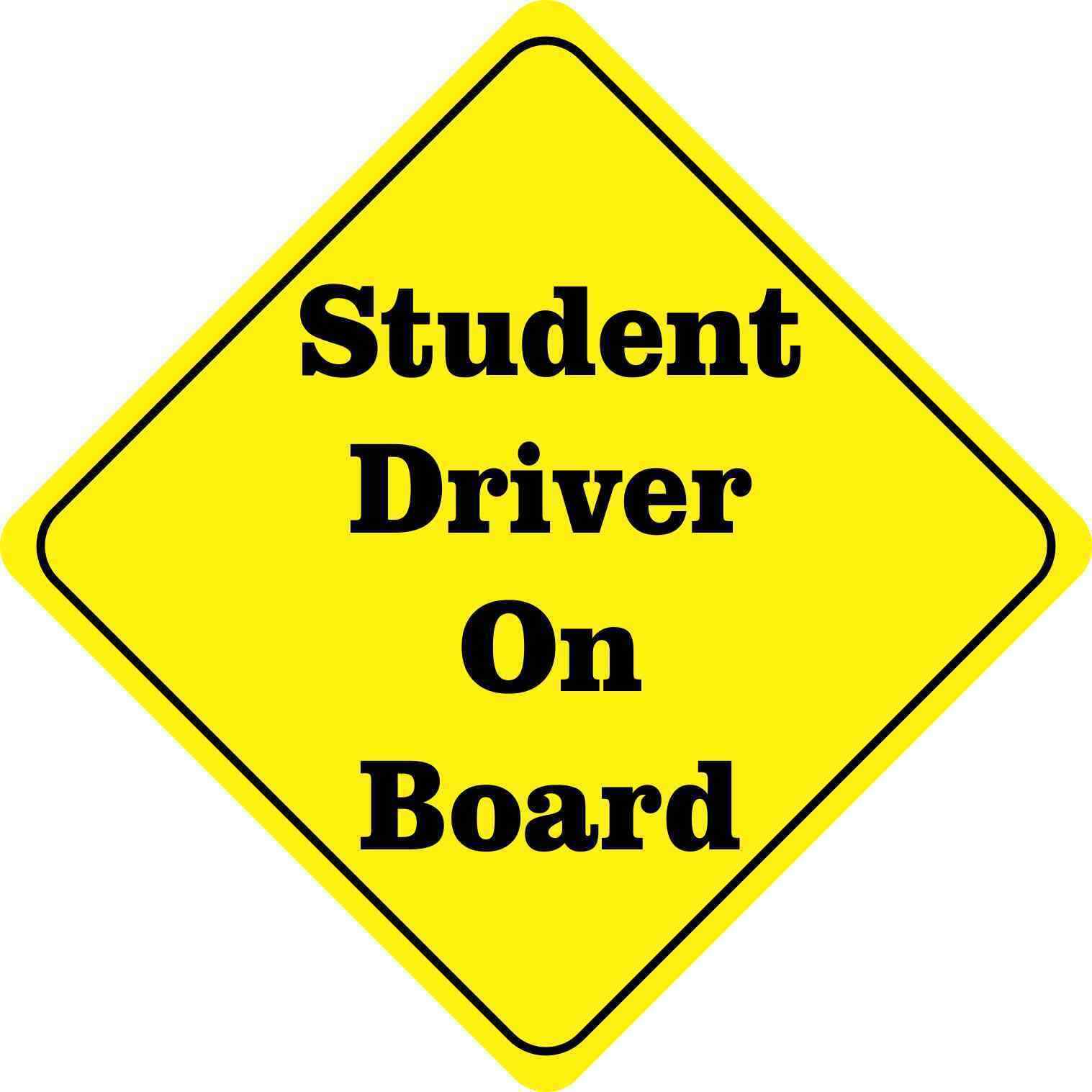 10in x 10in Student Driver On Board Magnet Car Truck Vehicle Magnetic Sign