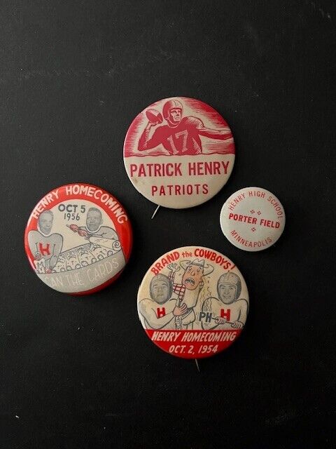 1950s Patrick Henry High School Homecoming Pinback Buttons Minneapolis