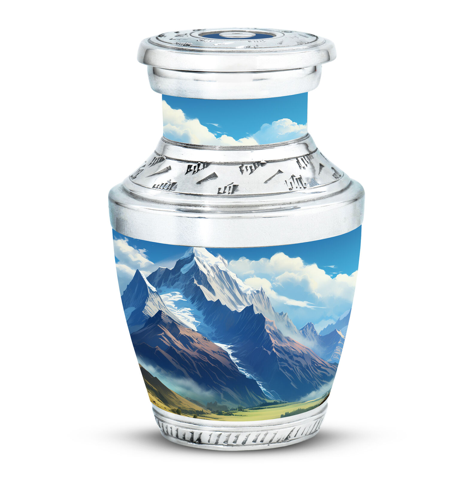 Decorative Urn For Human Ashes Sunny Alpine Meadows (3 Inch) Pack Of 1