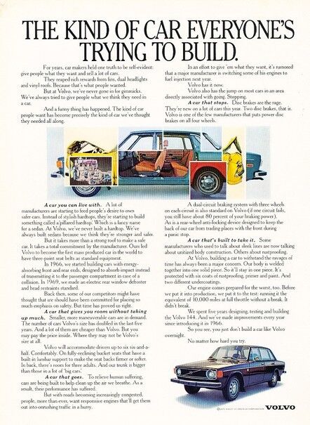 1973 Volvo 144 140 Series Original Advertisement Print Art Car Ad H79