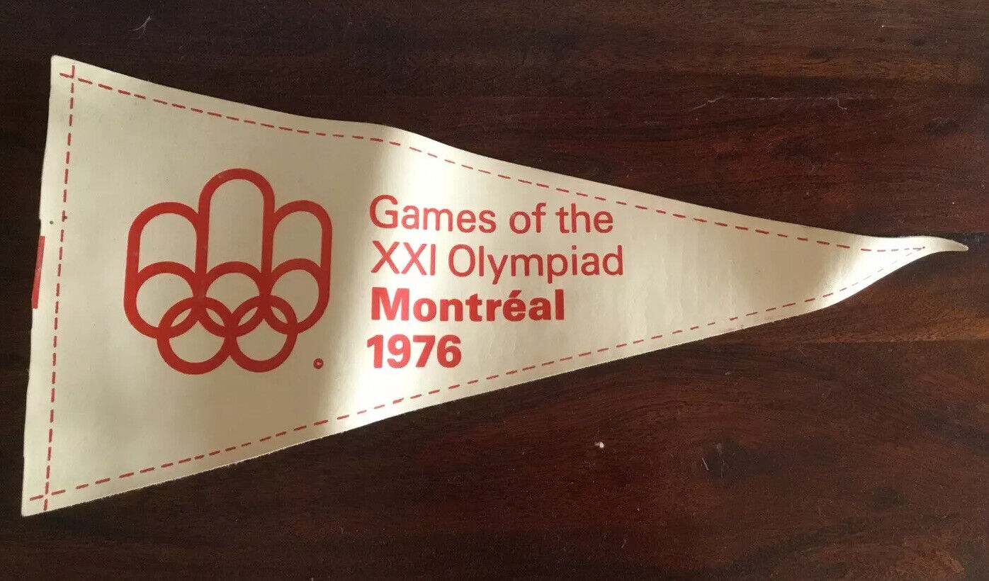 Collectable Original Montreal 1976 Olympic Games Pennant Flag