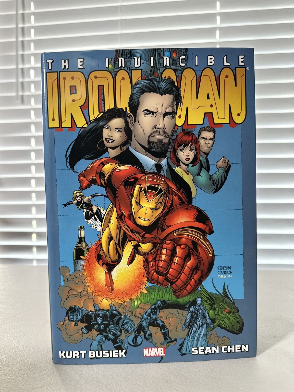 The Invincible Iron Man Marvel Omnibus Kurt Busiek Sean Chen HCDJ First Printing