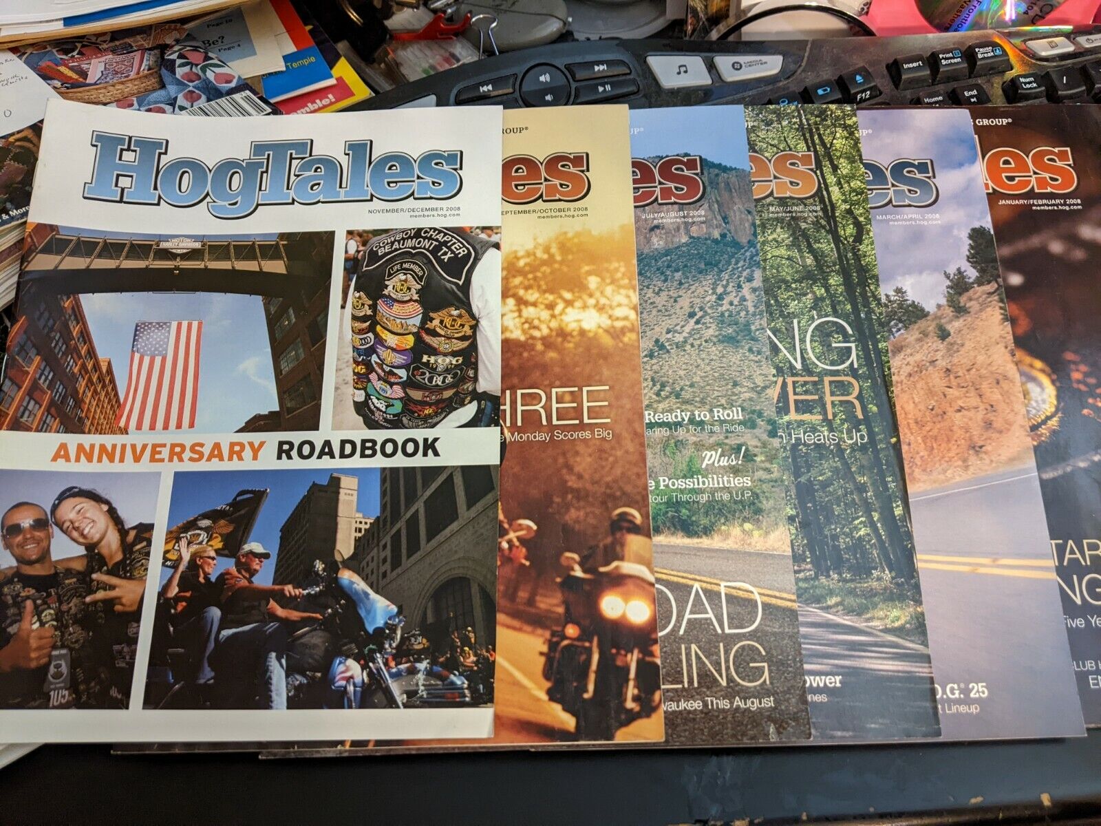 Harley Davidson  HogTales Magazine 2008 & 2007 editions (Lot of 9 magazines)