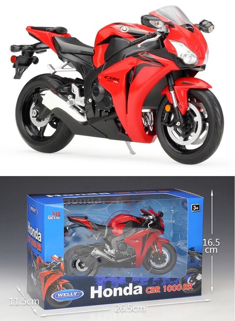 WELLY 1:10 HONDA CBR1000RR RED MOTORCYCLE Bike Model collection Toy Gift NIB