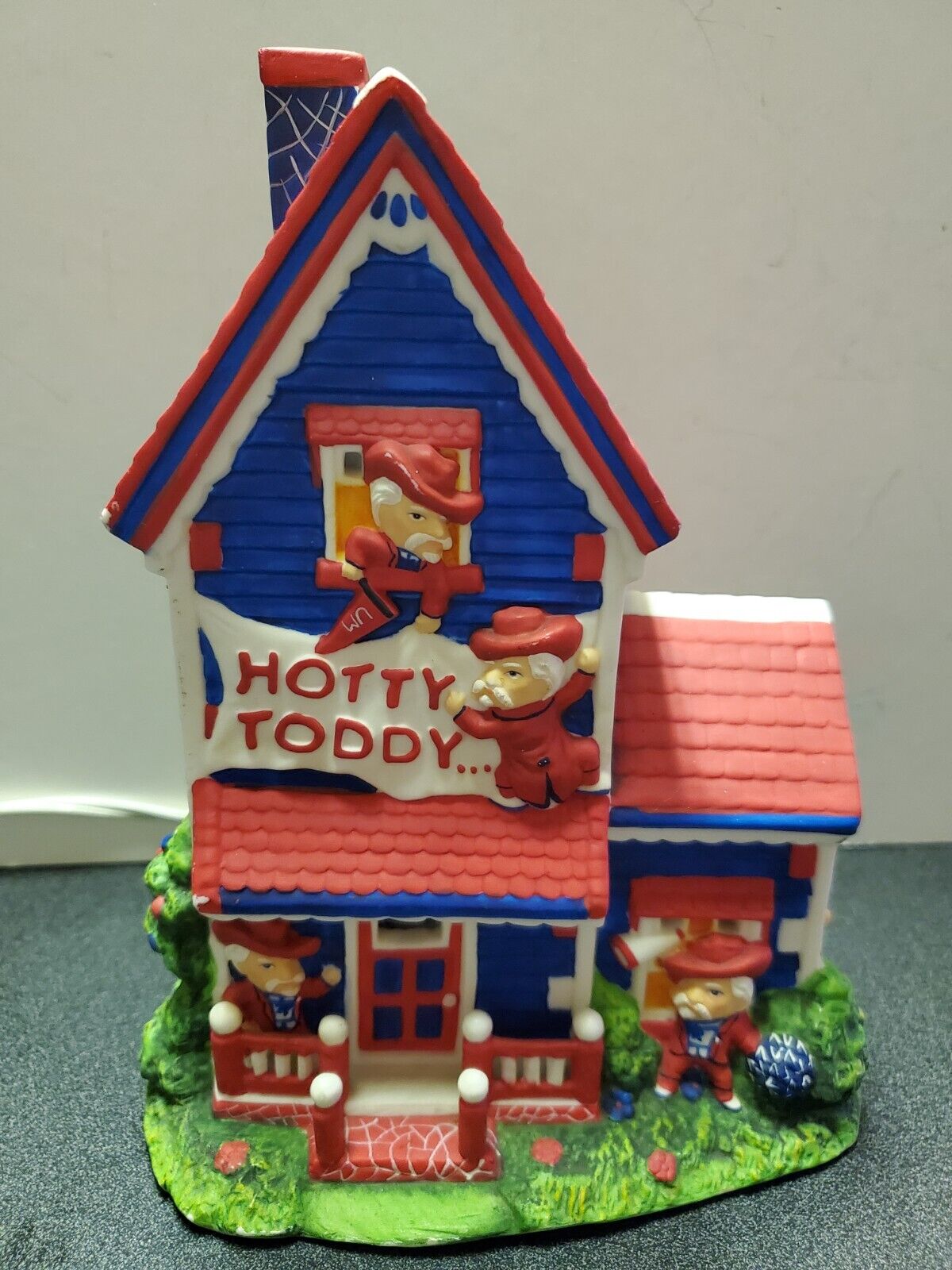 Ole Miss Hotty Toddy Limited Edition Mascot Lighted Porcelain House.
