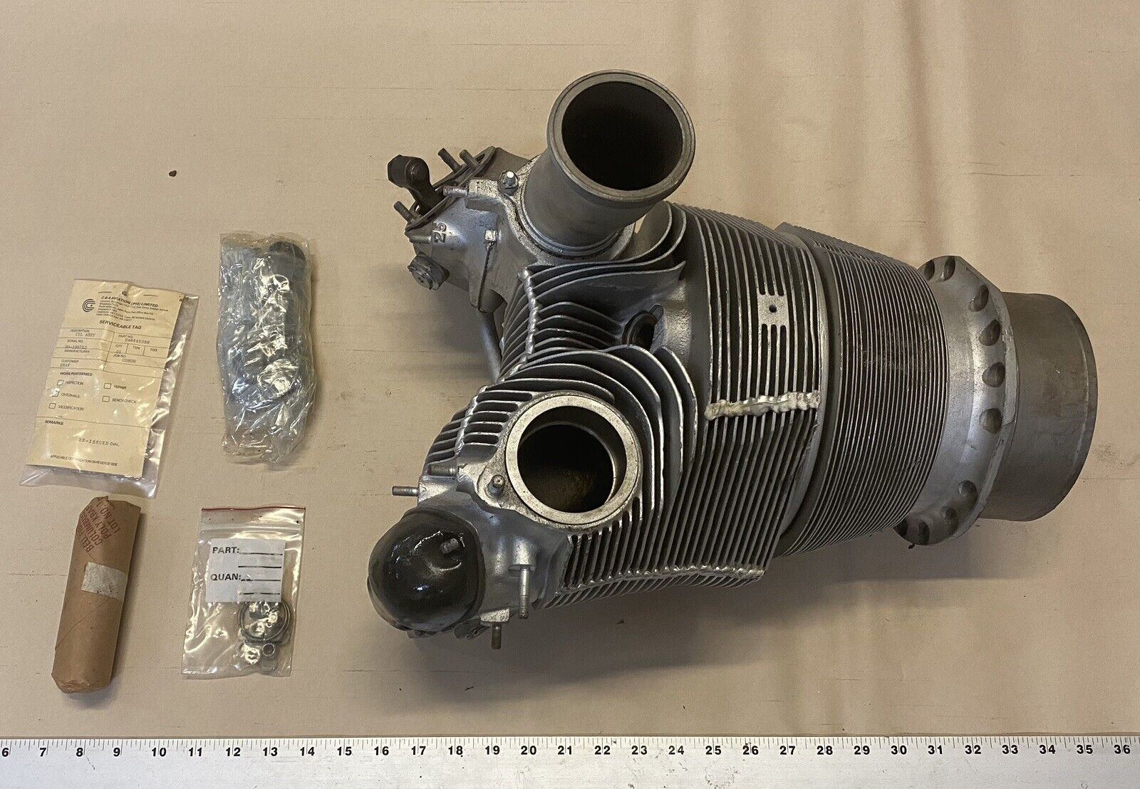 Vintage Overhauled Radial Engine Cylinder ASSY 446888 Aviation Piece
