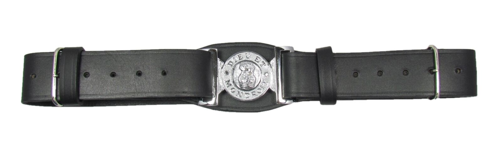 Belt  Black Real Leather British Army General Service Belt Locket R30-1167