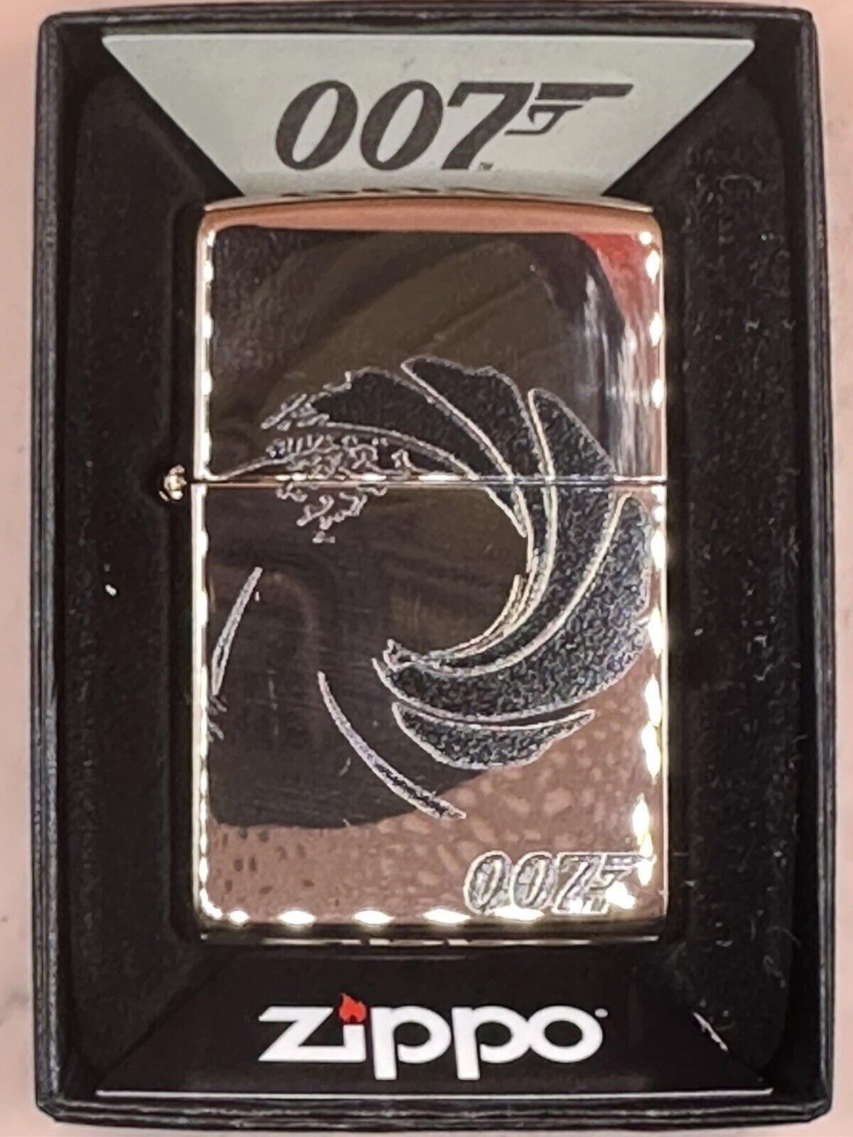 James Bond 007 Tornado 49330 Rose Gold Zippo Lighter NEW