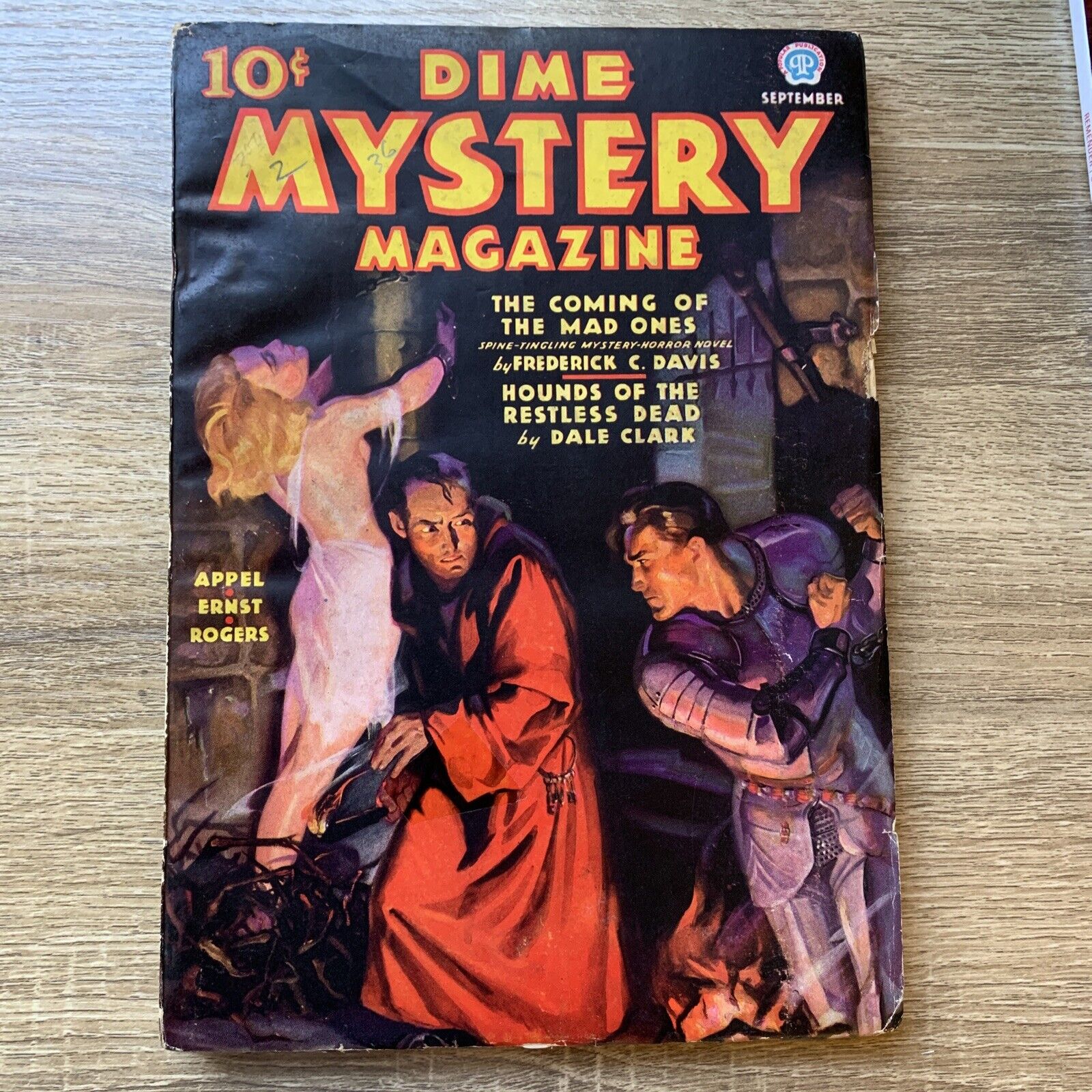 Dime Mystery September 1936 Complete Vintage Pulp Magazine Fine