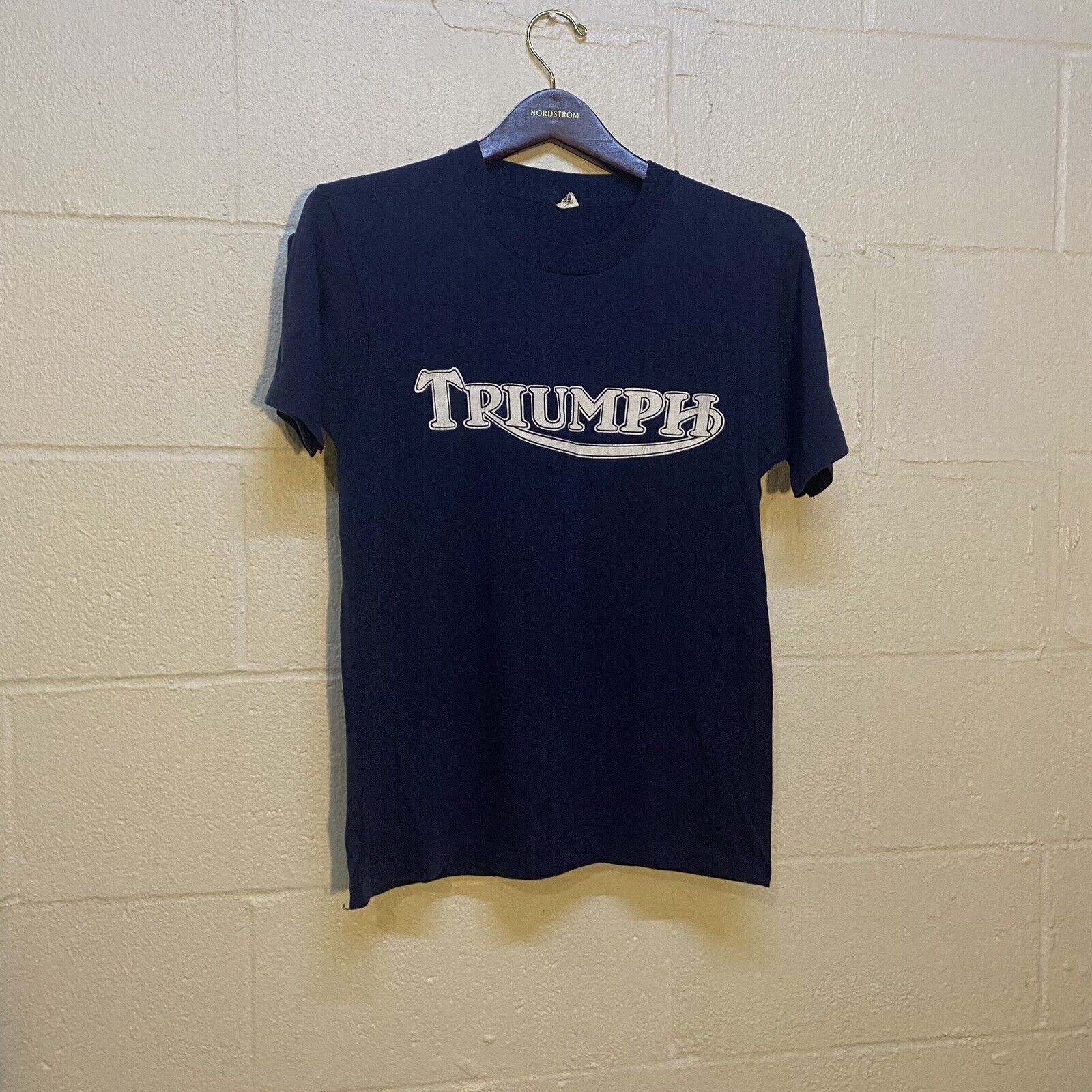 80s Vintage Triumph Motorcycles Screen Starstshirt Double Sided