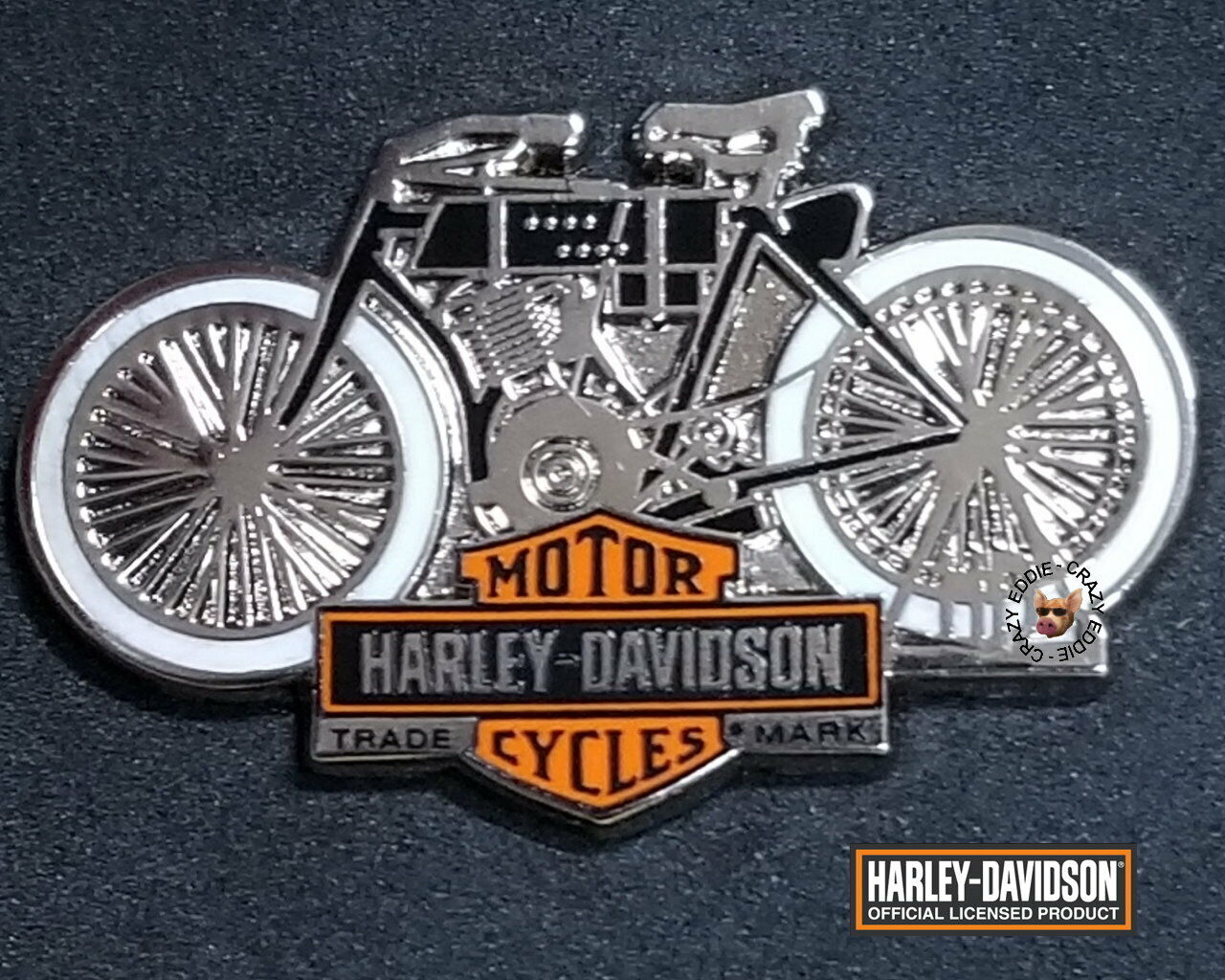 Harley Davidson® Vintage Motorcycle Bar & Shield Vest Jacket Pin