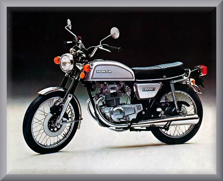 1975 Honda CB200t Motorcycle, Refrigerator Magnet, 42 MIL 