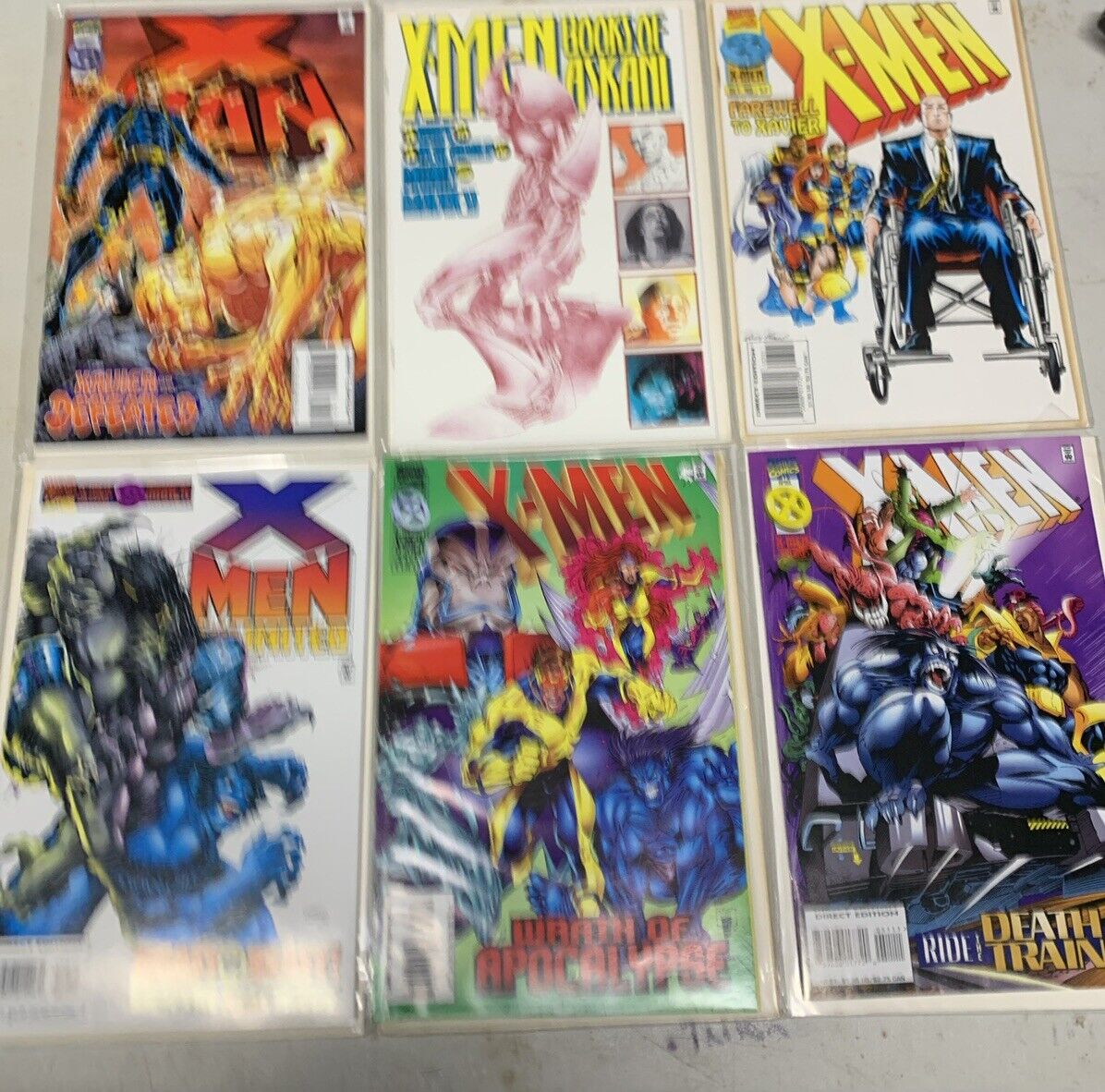 Lot of x 6 Mixed X-Men Comics Bagged/Boarded  All NM Condition Priced Low