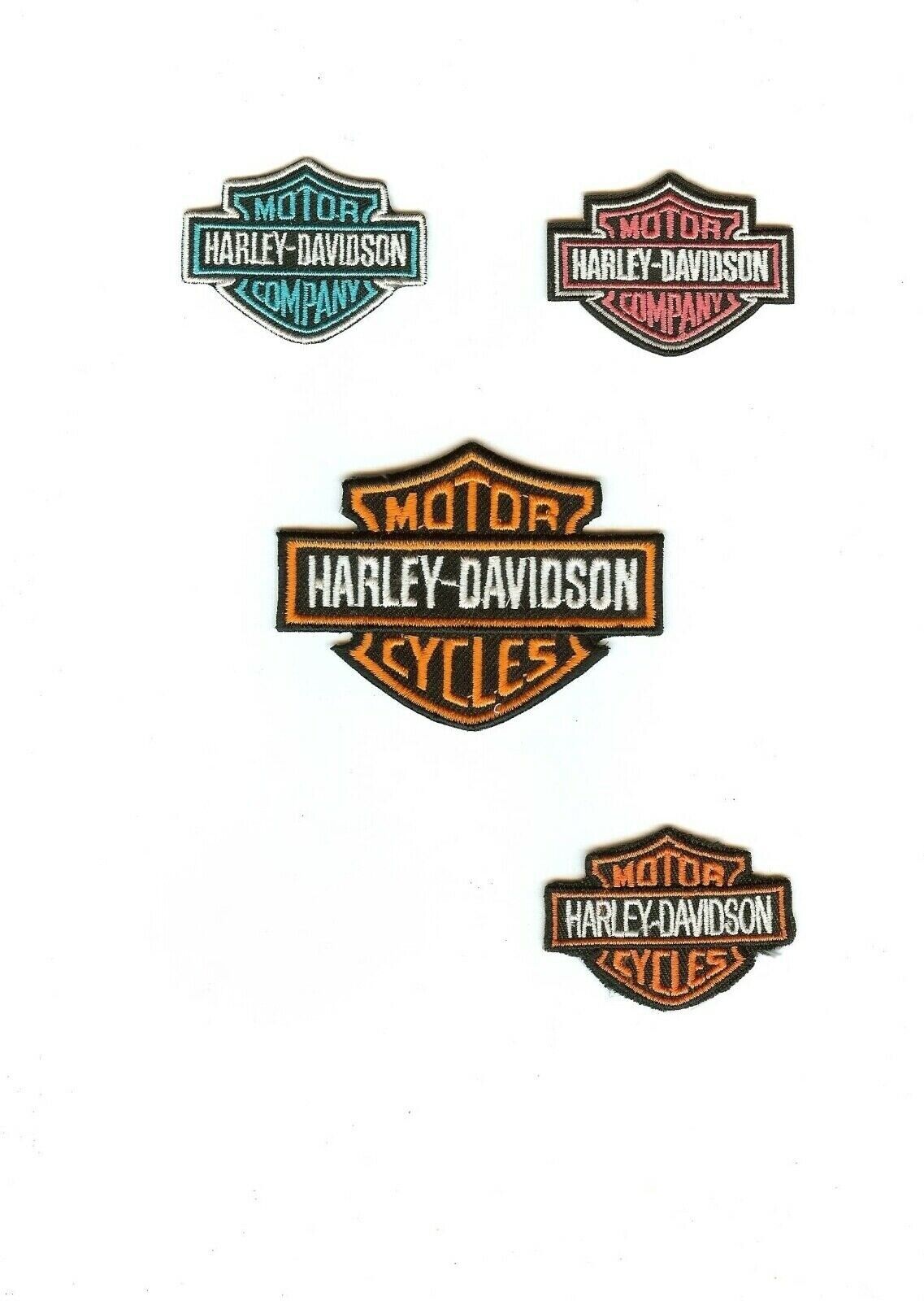 4 Harley Davidson Patches.MINT.Variety Pack.Fast same day Shipping.