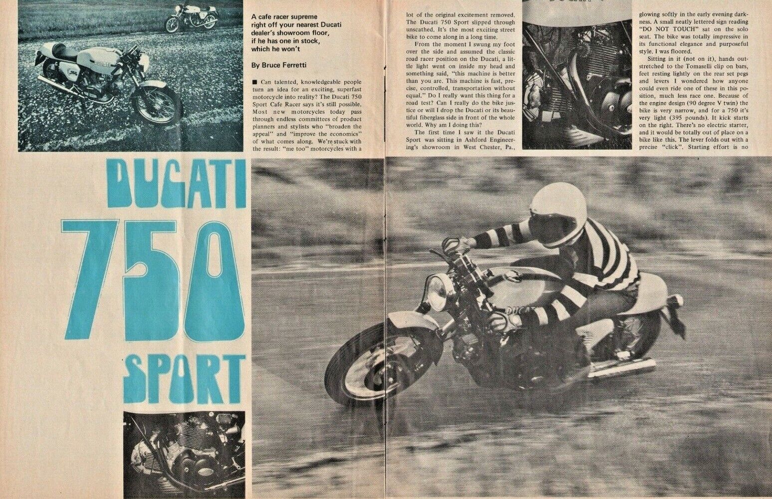 1974 Ducati 750 Sport - 6-Page Vintage Motorcycle Road Test Article