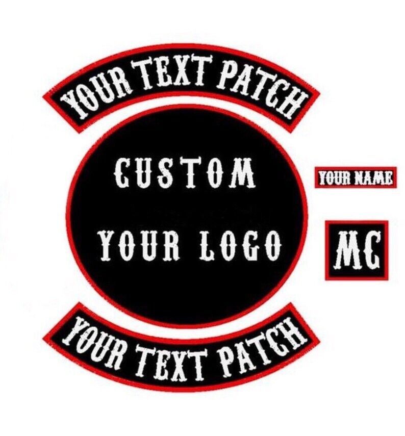 Custom patch for bikers, any size, motoclub jacket, Large patch, Back patch