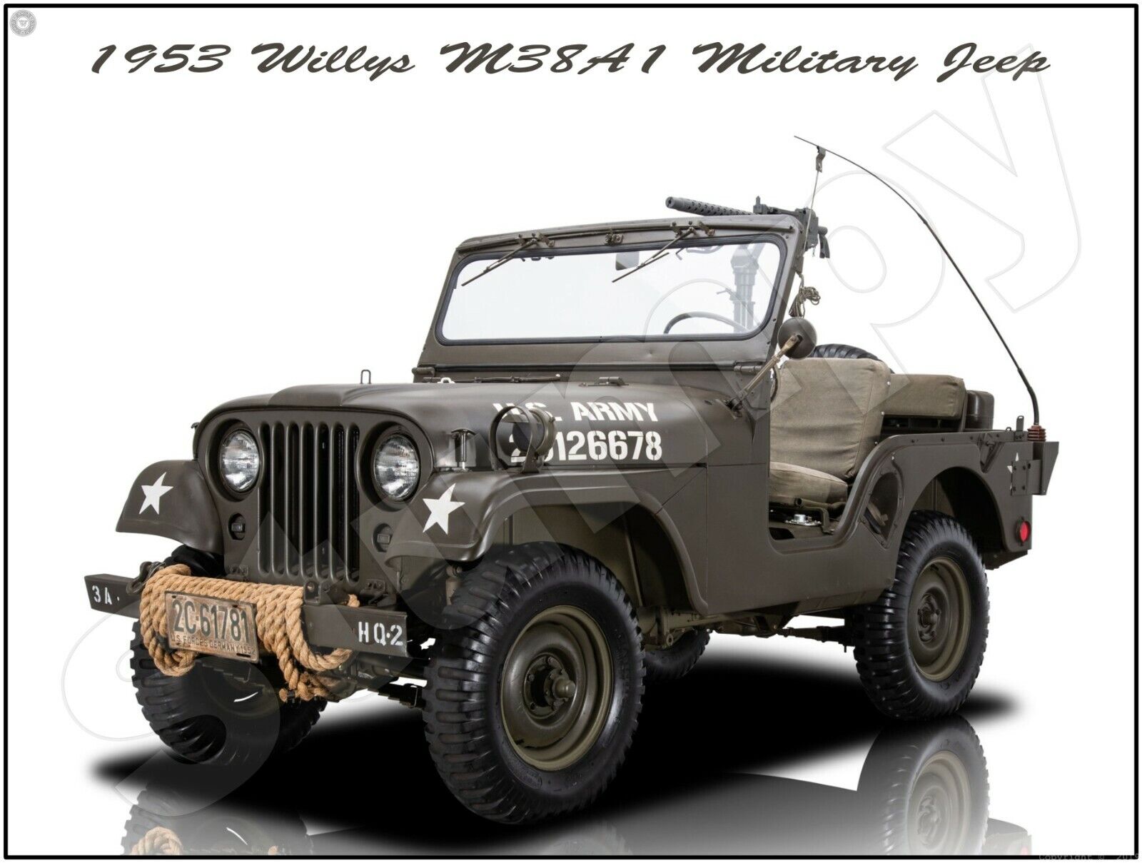1953 Willys M38A1 Military Jeep  Metal Sign 9\