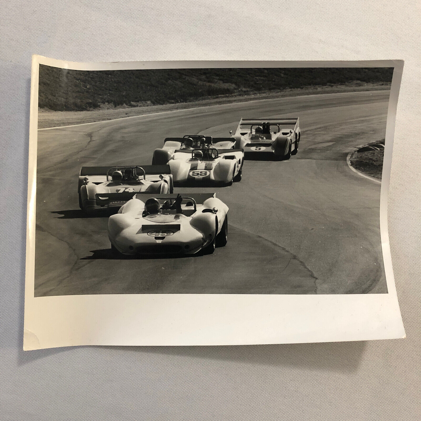 Vintage Racing Photo Photograph Can AM CanAm Riverside Times Race Denny Hulme +