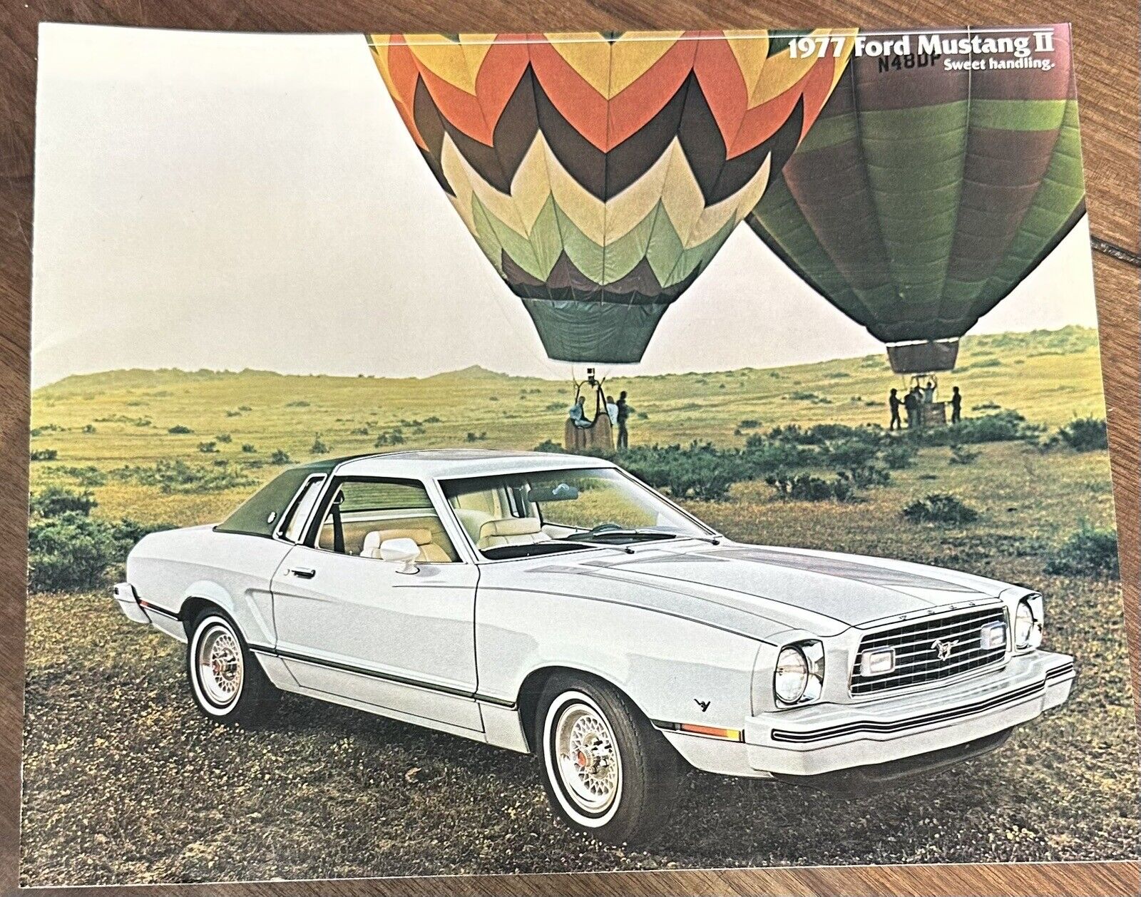 Vintage 1977 Ford Mustang II OEM  Sales Brochure NOS White Ghia Mach 1 Cobra