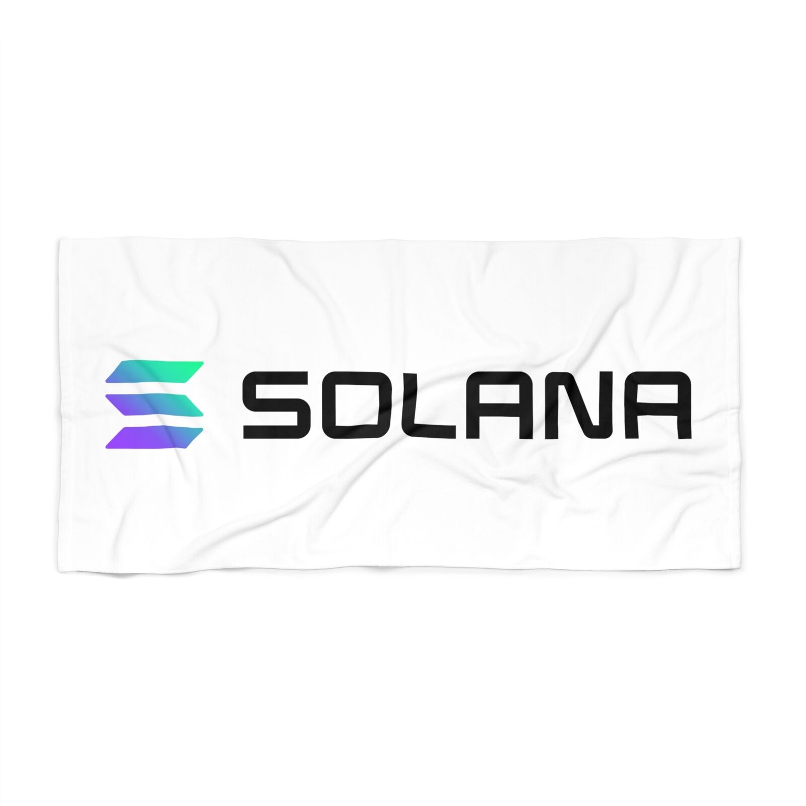 Solana White Beach Towel - 2 Sizes, SOL Towel, Crypto Towel, Cryptocurrency