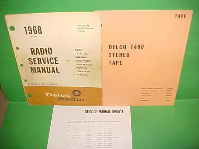 1968 BUICK GS CHEVROLET CHEVELLE OLDSMOBILE 442 DELCO 8-TRACK SERVICE MANUAL