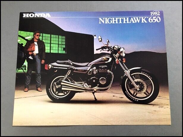 1982 Honda Nighthawk 650 CB650SC Bike Motorcycle Vintage Sales Brochure Folder