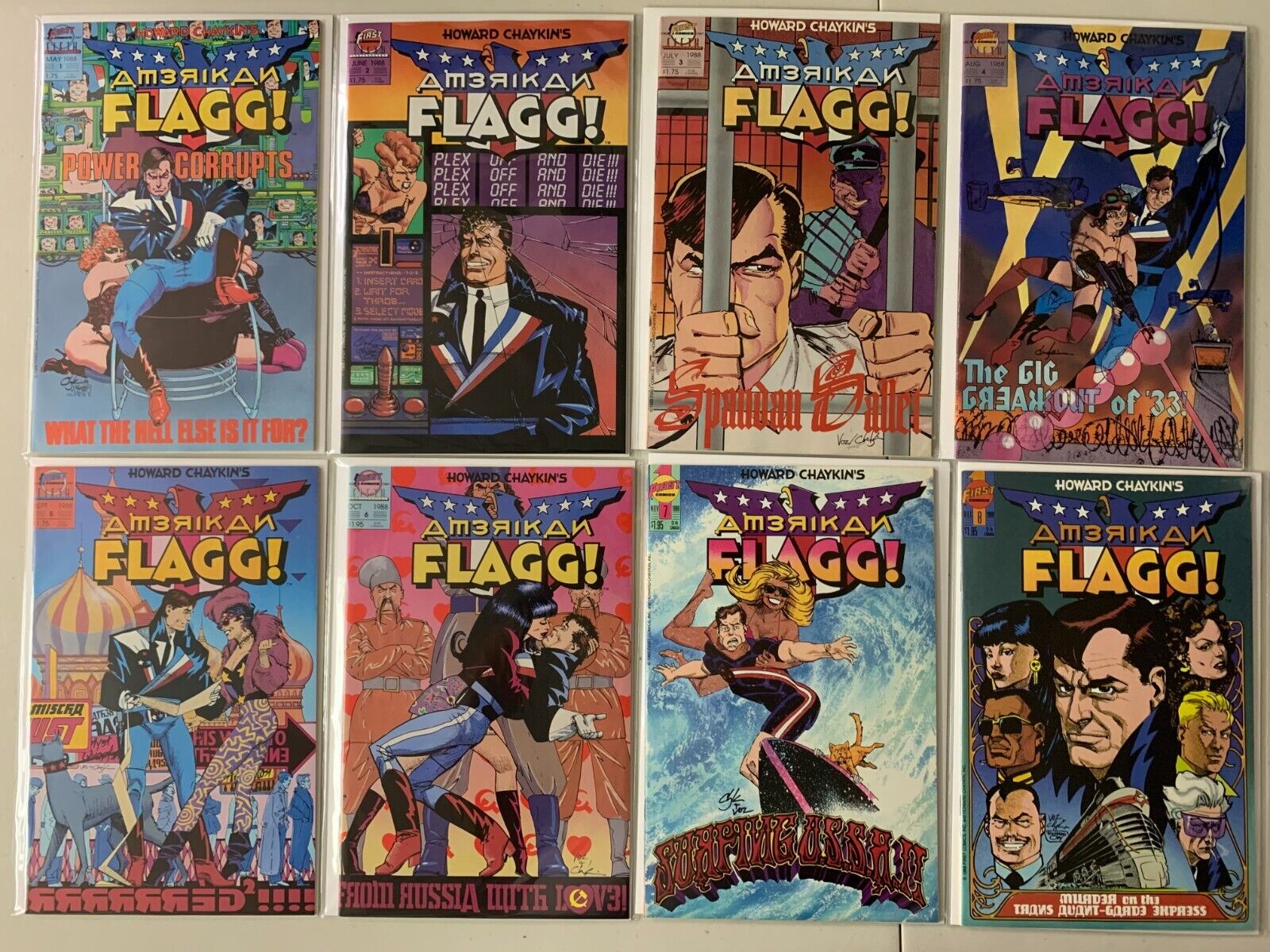 American Flagg 2nd series comics lot #1-12 + special 12 diff 6.0 (1988-1989)