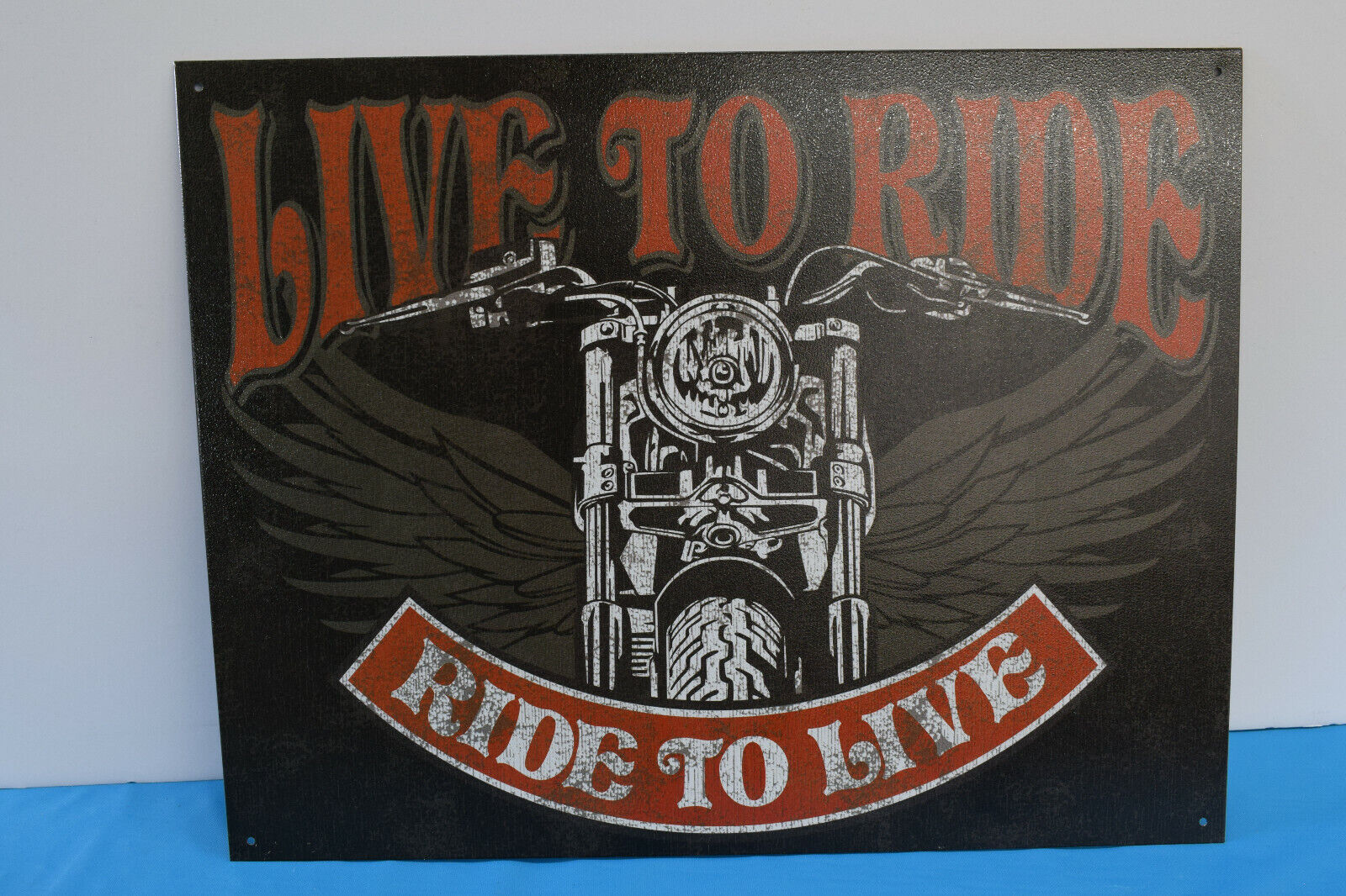Motorcycle Tin Sign - Ride to Live. Live to Ride    3-1-A
