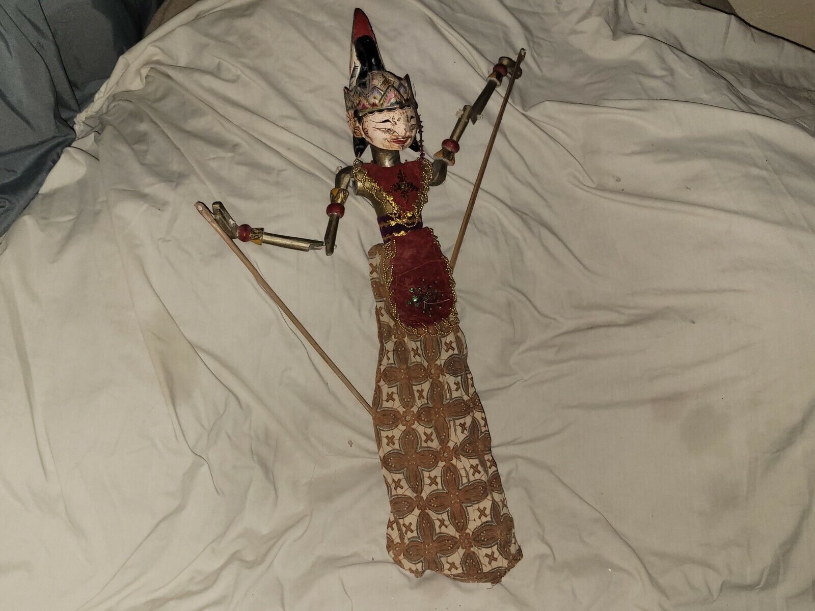Antique/ Vintage Indonesia Wayang Golek  Marionette Puppet c/a 1800's  #3