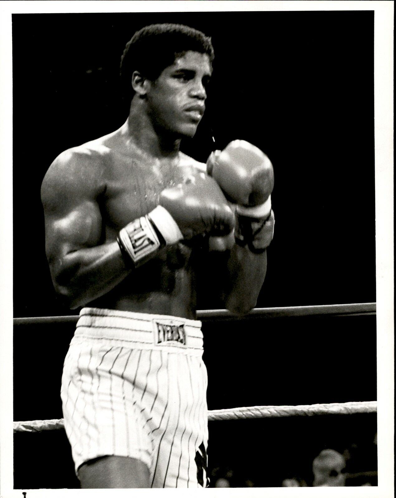 LG905 1982 Orig NBC Photo ALEX RAMOS TED SANDERS Middleweight Boxer BRONX BOMBER
