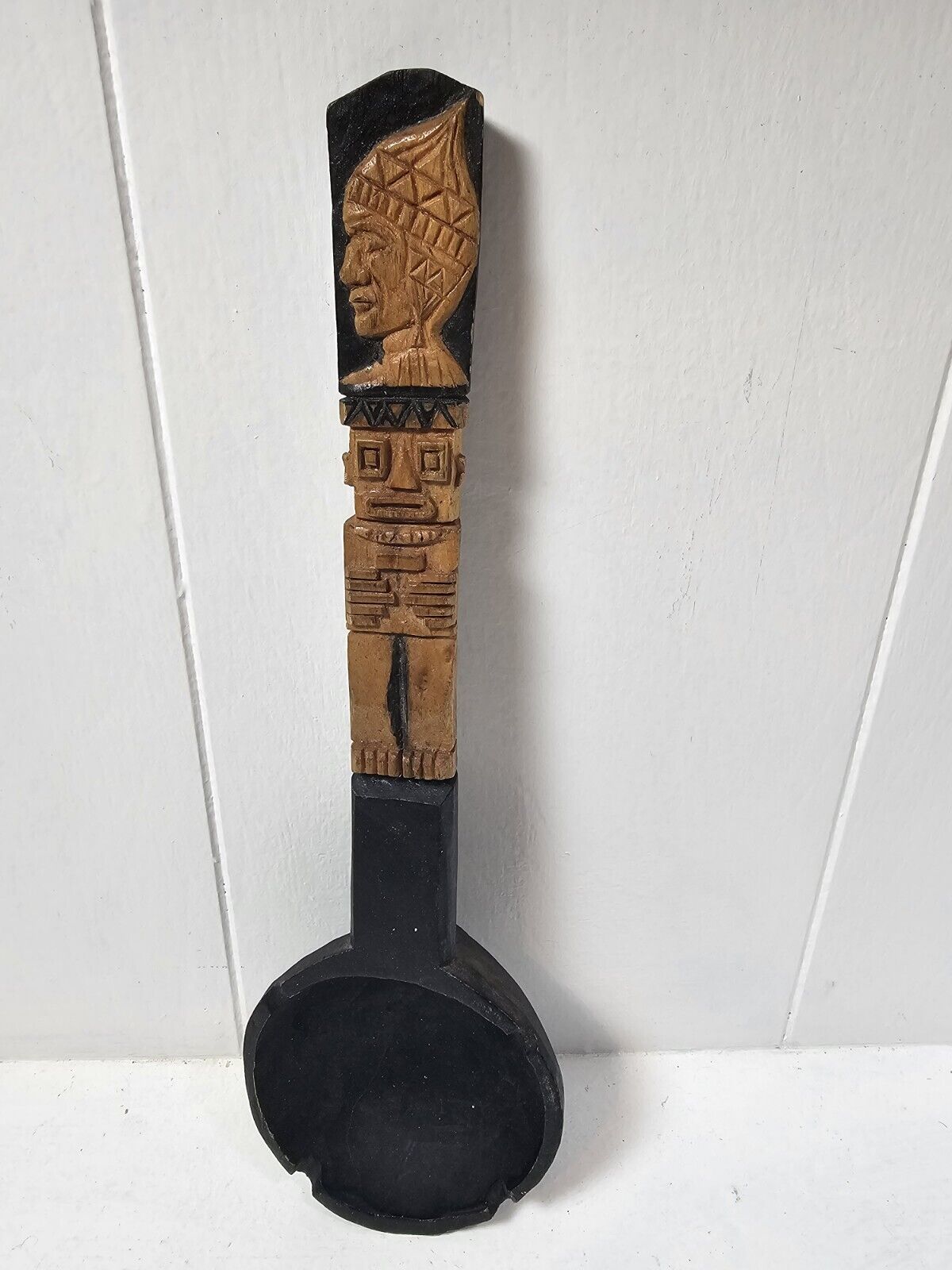 Hand Carved Wooden Ladle Indigenous Native American 14\