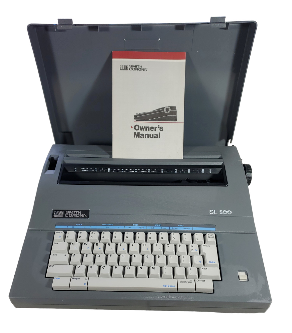 Smith Corona SL-500 Electric Typewriter With Cover and Manual
