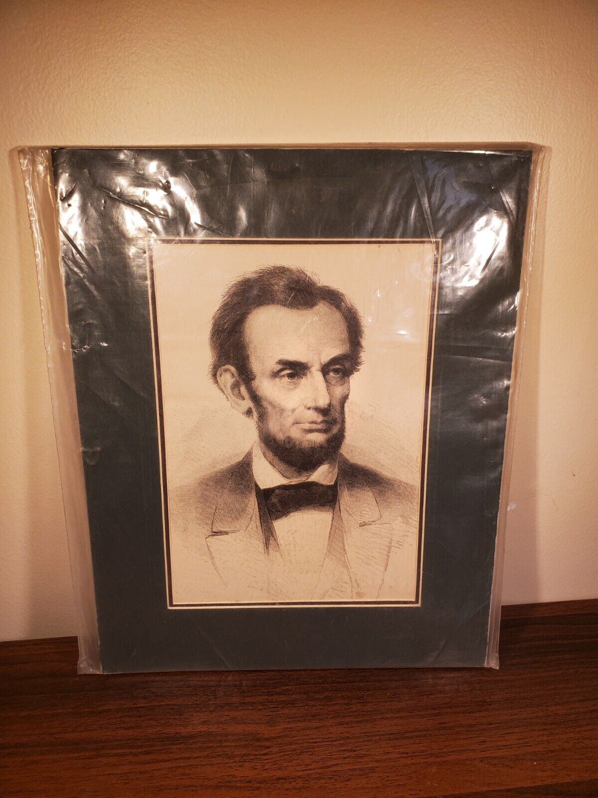 Antique Genuine Certified Abraham Lincoln Portrait 19th Century Civil War Art