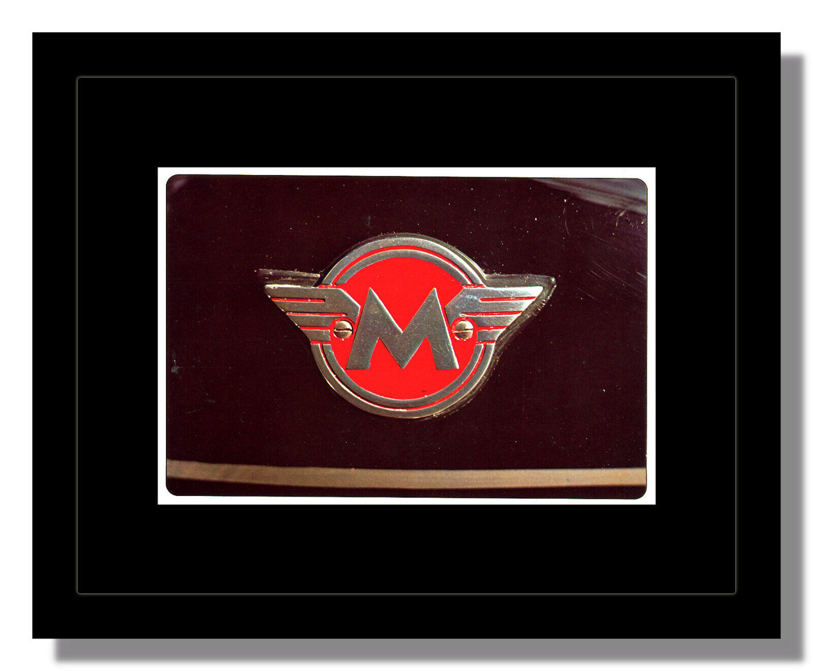 Matchless 500 G80CS compy 1952 framed picture of logo free p&p UK