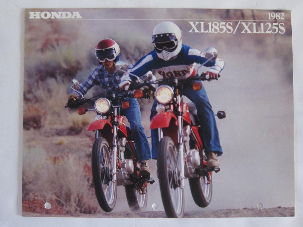 HONDA motorcycle brochure XL 185 S & 125 S Uncirculated high quality color 1982