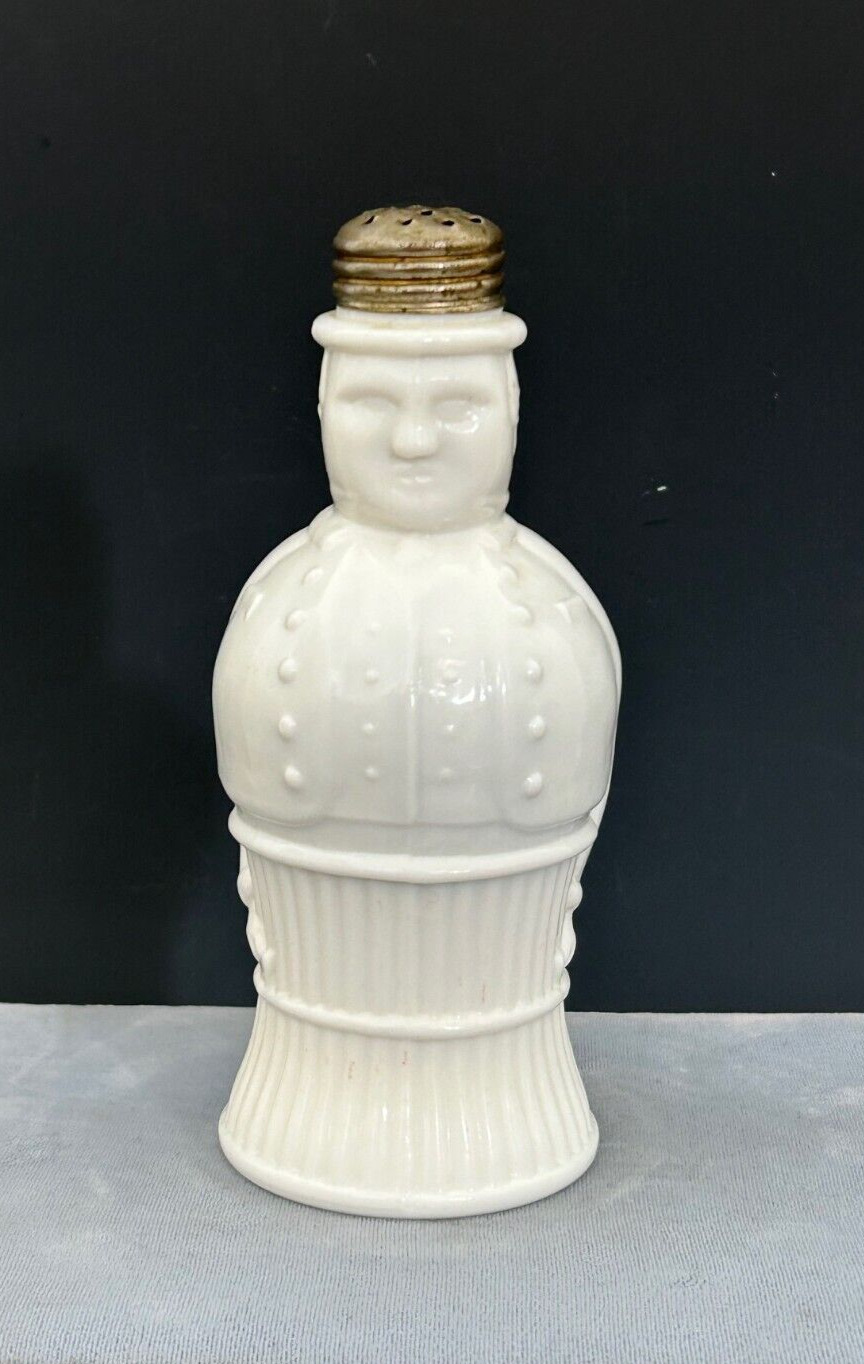 Antique Milk Glass Atterbury Figural John Bull Pepper Shaker