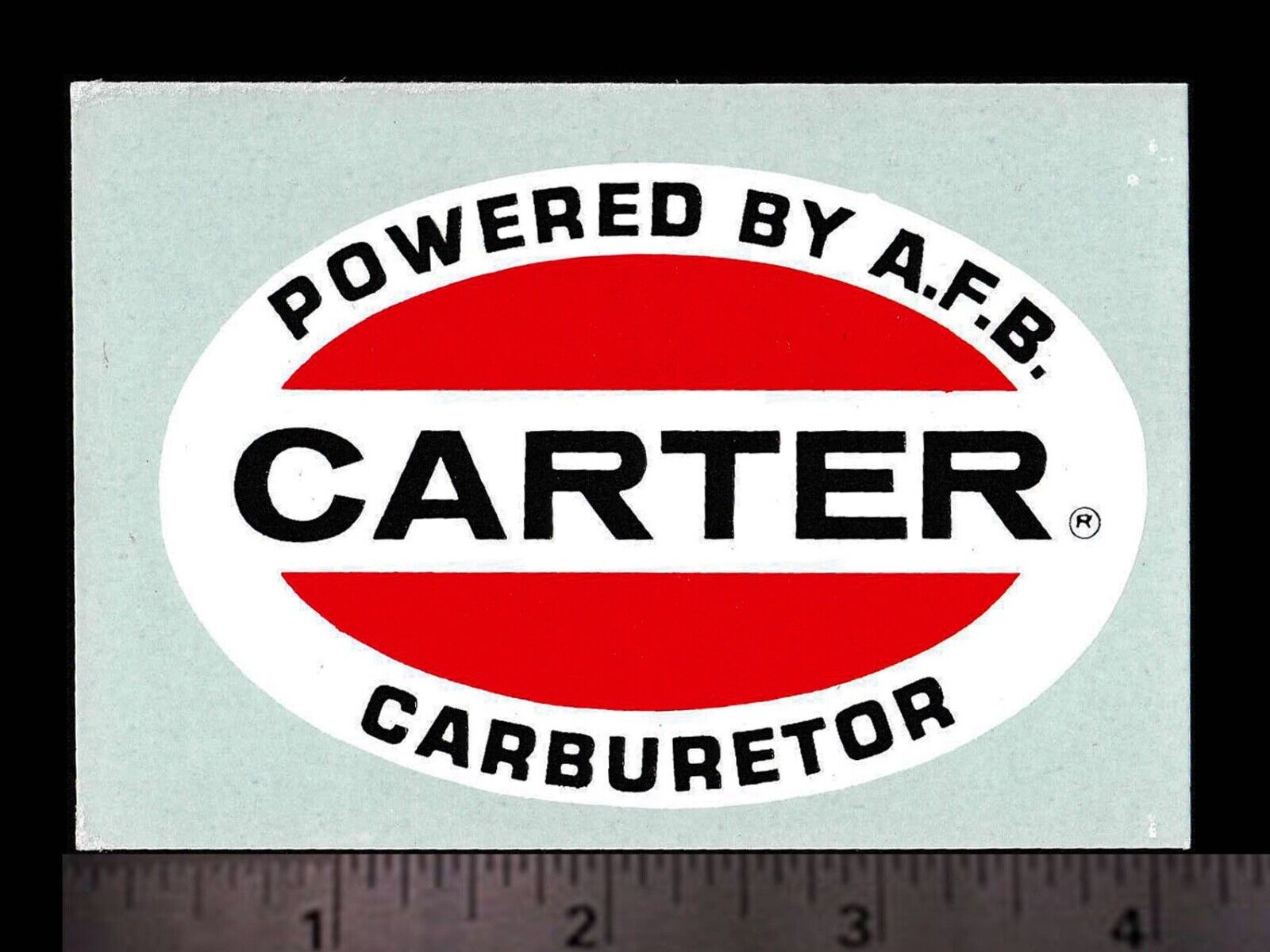 CARTER Carburetors - Original Vintage 1960\'s  Racing Water Slide Decal