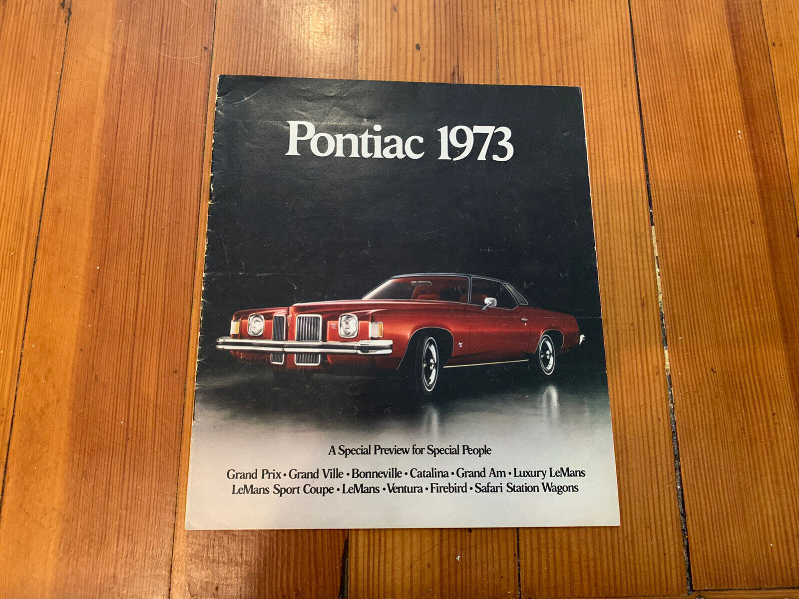 SPECIAL PREVIEW ORIGINAL 1973 PONTIAC GM BROCHURE GRAND PRIX BONNEVILLE LE MANS